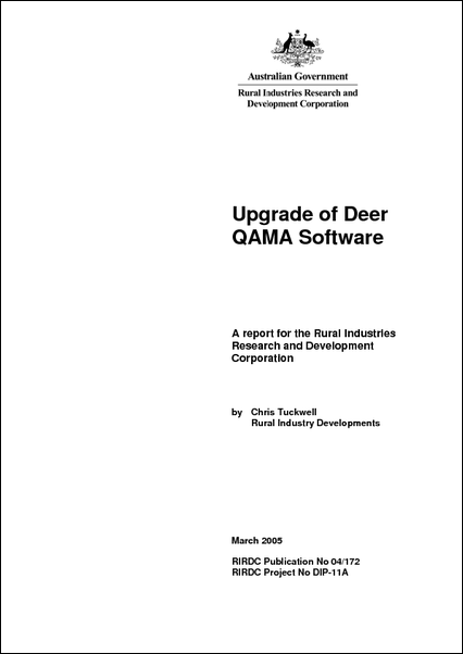 Upgrade of Deer QAMA Software - image