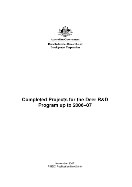 Research in Progress - Deer 2006-2007 - image