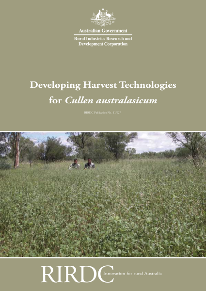 Developing Harvest Technologies for Cullen australasicum | AgriFutures ...