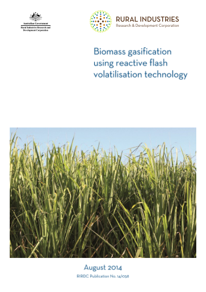 Biomass gasification using reactive flash volatilisation technology ...