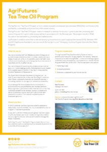 AgriFutures Tea Tree Oil Program Overview - image