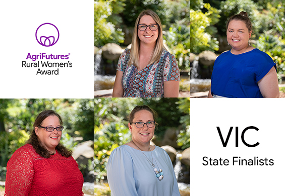 Victoria's 2020 Rural Women's Award State Finalists, Kerryn Wildenburg, Jackie Elliot, Katrina van Eyk and Kelly Barnes