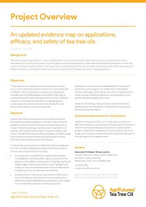 Project Summary: An updated evidence map on applications, efficacy, and safety of tea tree oils - image