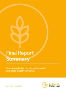 Final report summary: Formulating broiler diets based on protein and starch digestive dynamics - image