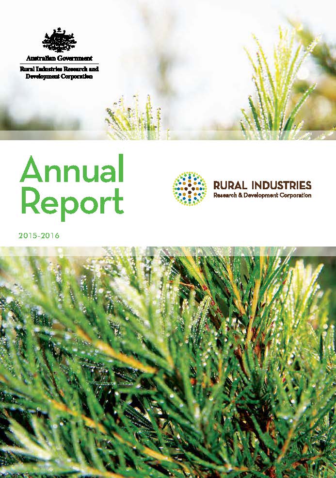RIRDC Annual Report - 2015-16_cover