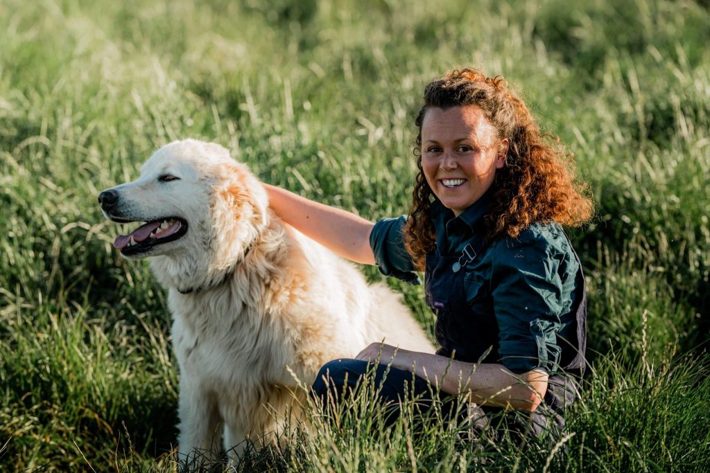 Claire Moore, 2019 AgriFutures Rural Women's Award National Runner Up, with her dog