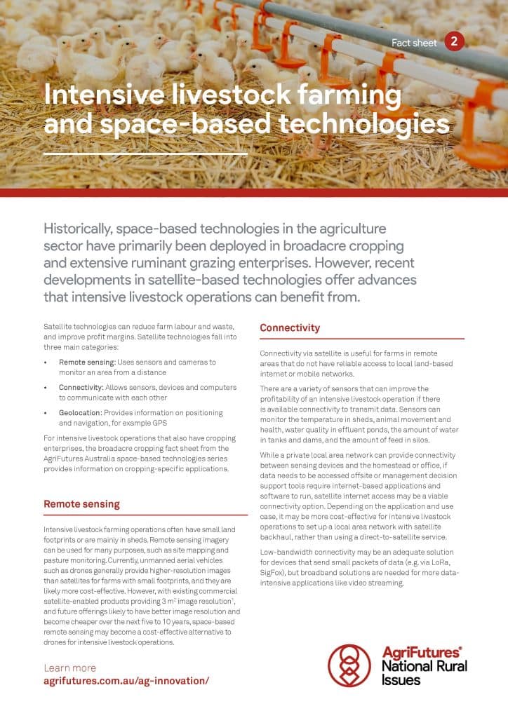 Fact sheet: Intensive livestock farming and space-based technologies ...