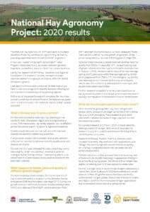 National Hay Agronomy Project: 2020 results - image