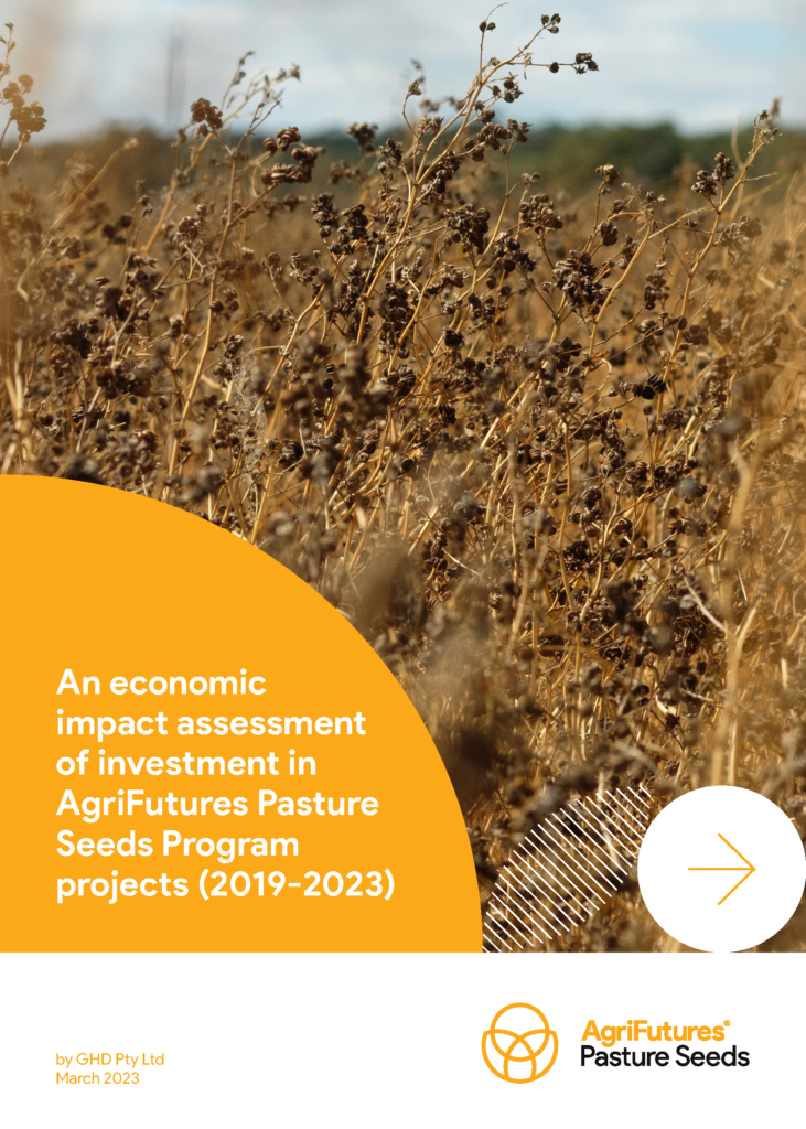 An Economic Impact Assessment Of Investment In Agrifutures Pasture