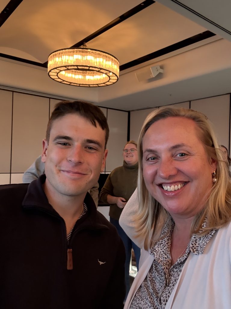 Sarah Hope with Horizon Scholar Julian Craven