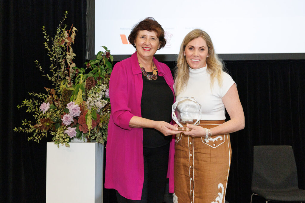 Pictured (L-R): The Hon Fiona Simpson MP (Minister for Women and Women’s Economic Security) and Angie Nisbet (2026 Queensland State Winner).