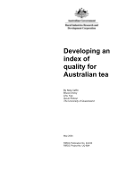 Developing an index of quality Australian tea - image